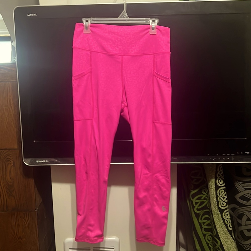 Neon Pink Leopard Leggings